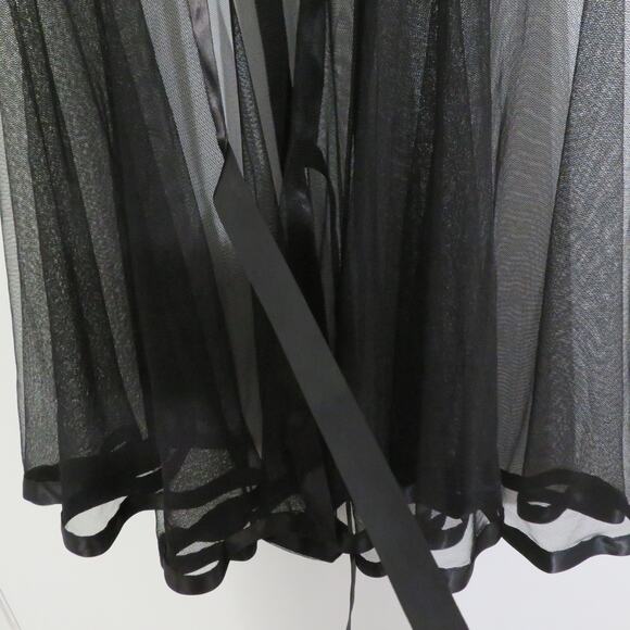 Victoria's Secret Women Sz 34B Black Vintage Y2K Sheer Open Front Flowy Nightie - Picture 6 of 8